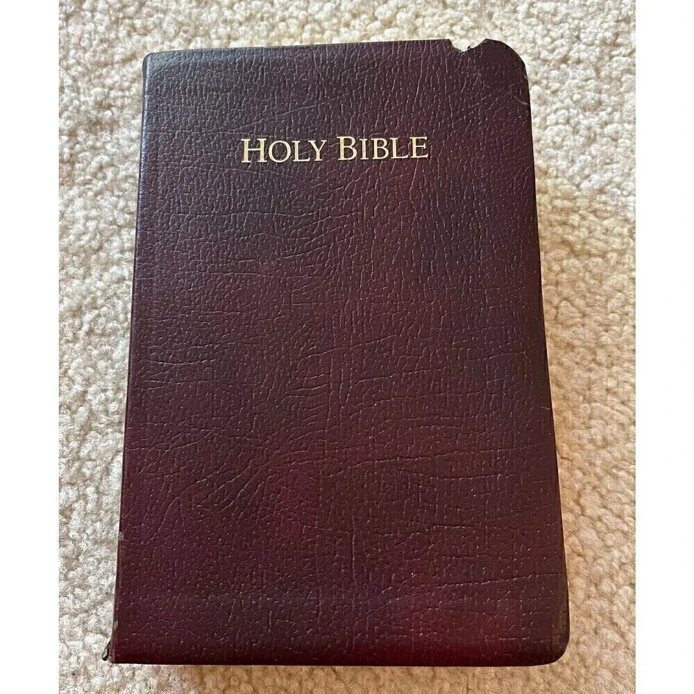 Holy Bible KJV Concordance Words of Christ in Red Regency Leather 1972 Gold Page